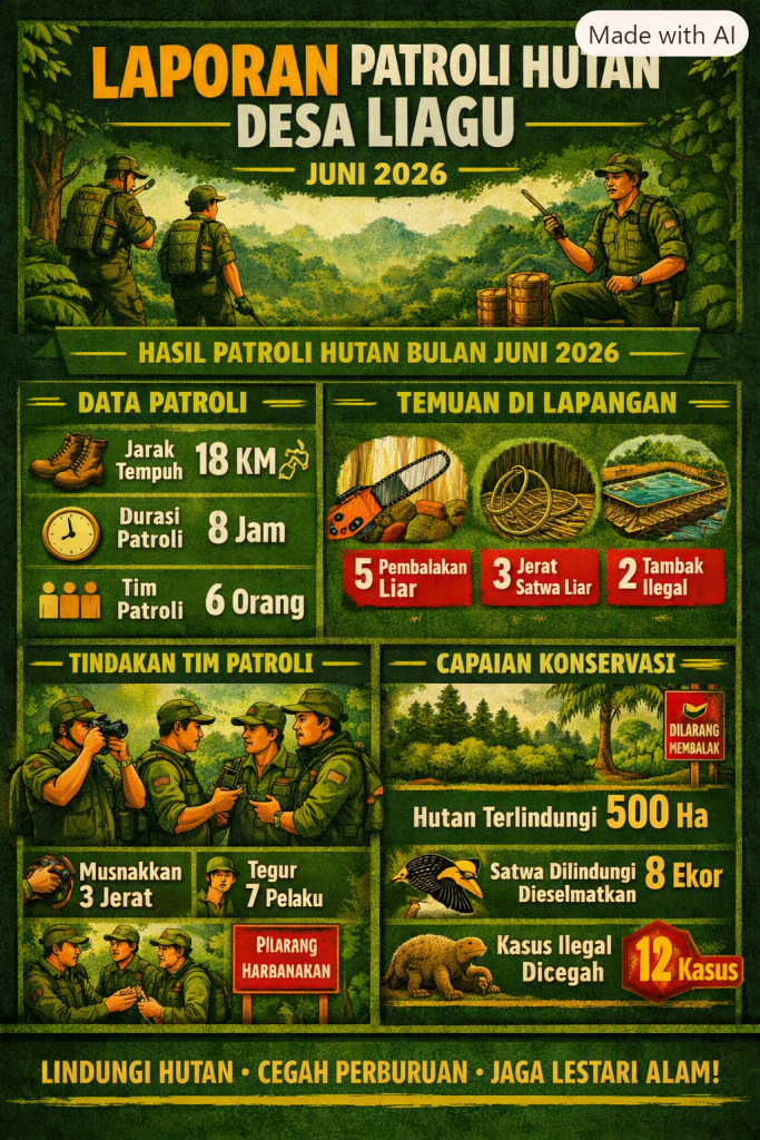 Patroli Hutan Desa Liagu Juni 2026